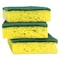 Scotch-Brite Heavy-Duty Scrub Sponge, 4 1/2 x 2 7/10 x 3/5 Green/Yellow, PK3 HD-3 - alternate 7